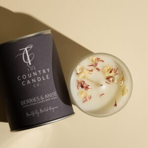 PASTELS-Berries & Anise Glass Candle