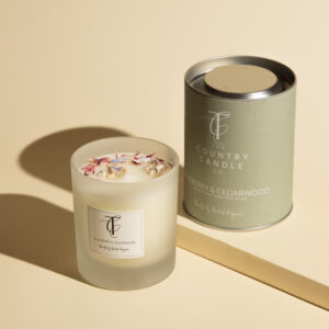 PASTELS-Blueberry & Cedarwood Glass Candle