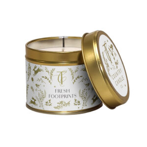 ENCHANTED WOODLAND-Fresh Footprints Tin Candle