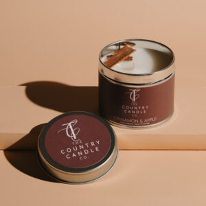 SEASONAL PASTELS-Cinnamon & Apple 180g Tin Candle
