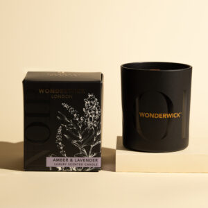 WONDERWICK-Noir-Amber & Lavender Glass Candle