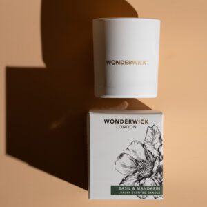 WONDERWICK-Blanc-Basil & Mandarin Glass Candle