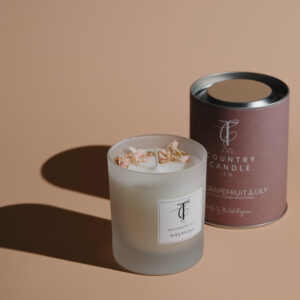 PASTELS-Pink Grapefruit & Lily Glass Candle