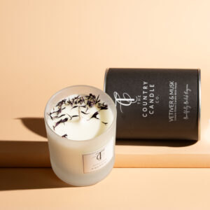 PASTELS-Vetiver & Musk Glass Candle