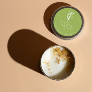 NEW PASTELS-Lime, Basil & Mandarin Tin Candle