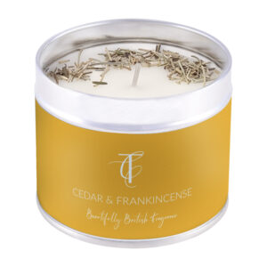 Seasonal Pastels-Cedar & Frankincense Tin Candle